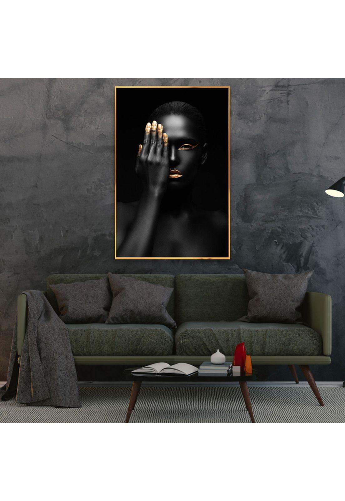 Cuadro Mujer Labios Dorados 80x120-1