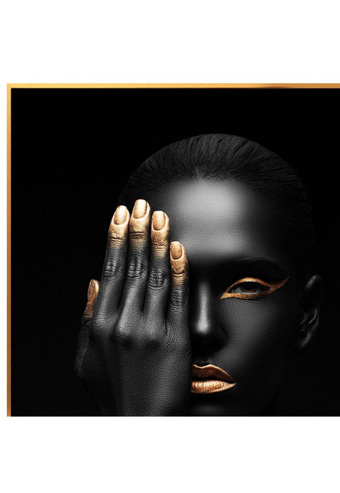 Cuadro Mujer Labios Dorados 80x120-2
