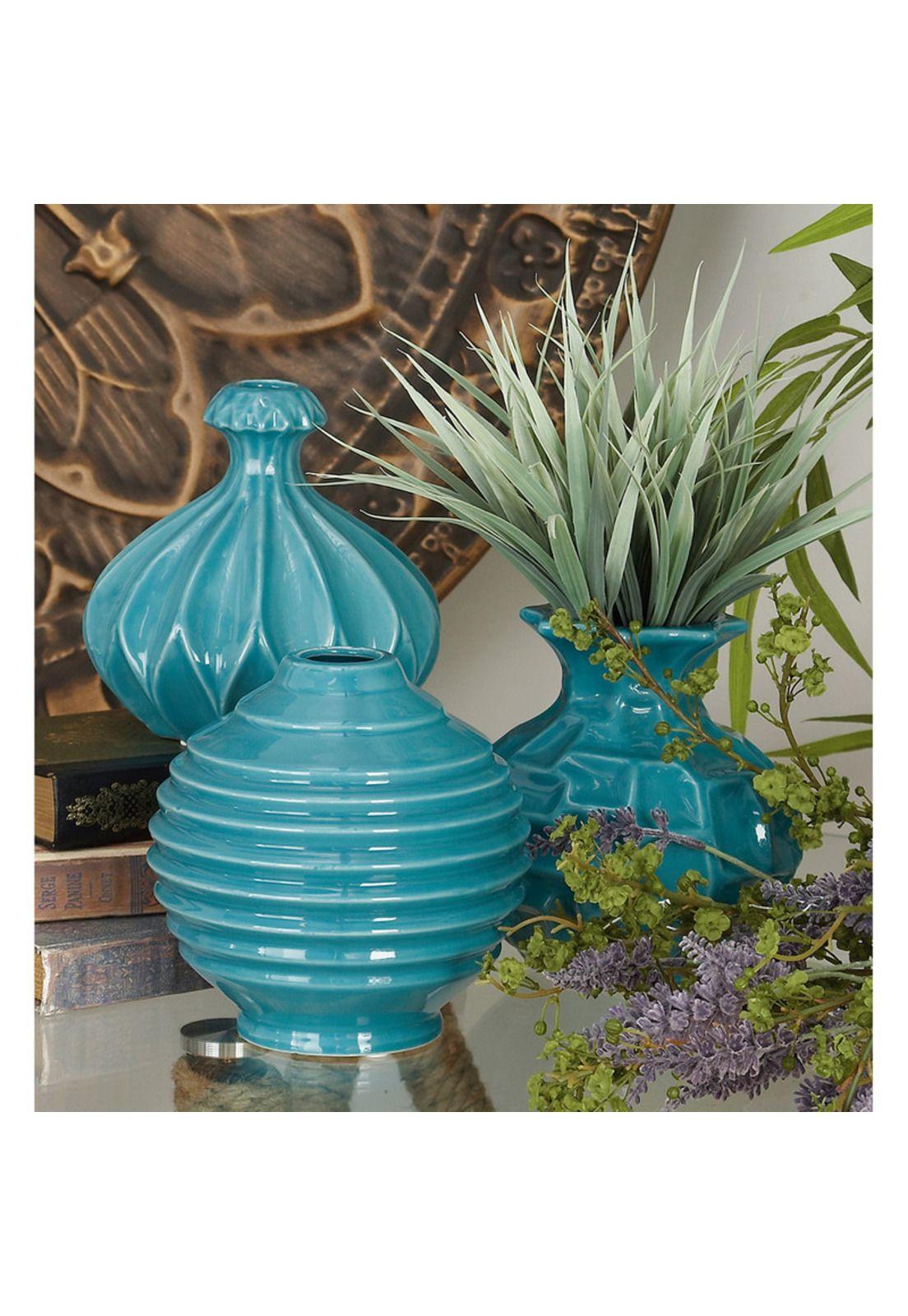 Set Vasijas Stone Blue-2