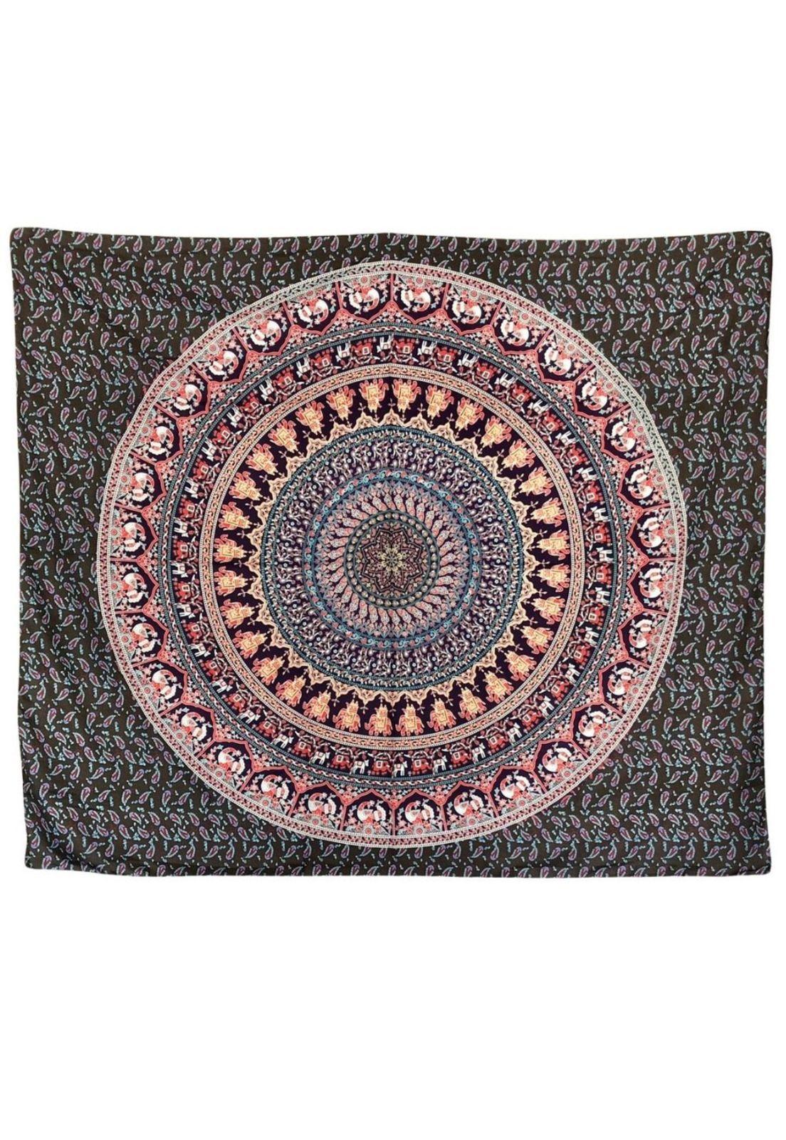 Tapiz de muro diseño Mandala multicolor-0