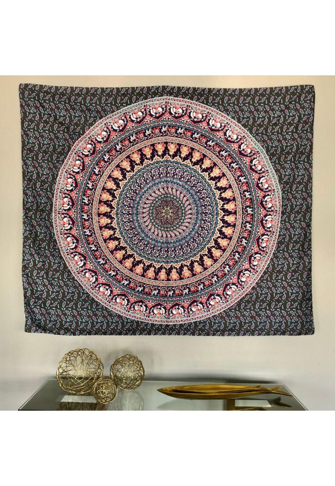 Tapiz de muro diseño Mandala multicolor-1