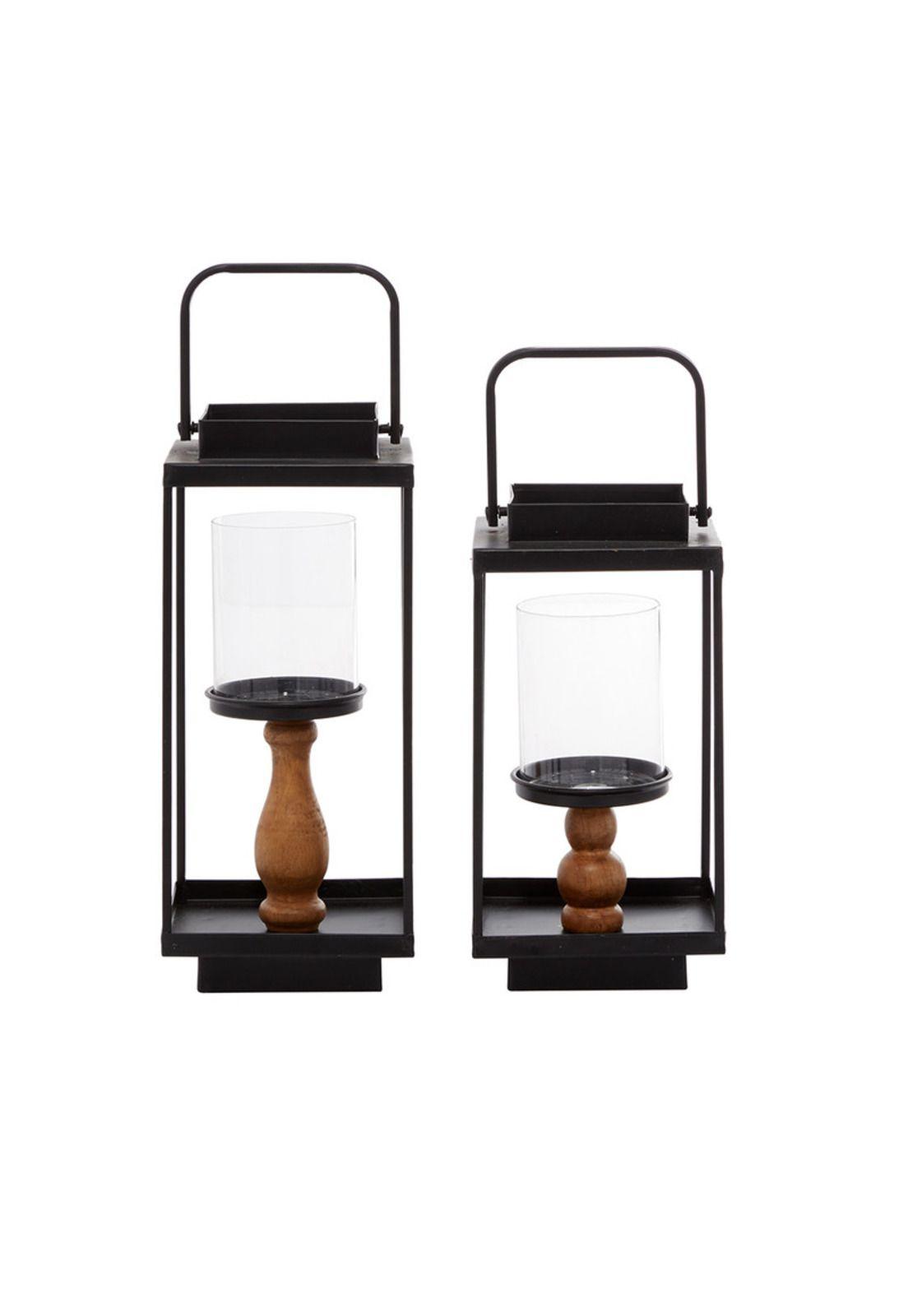 Set Candelabros Wood Holder-5