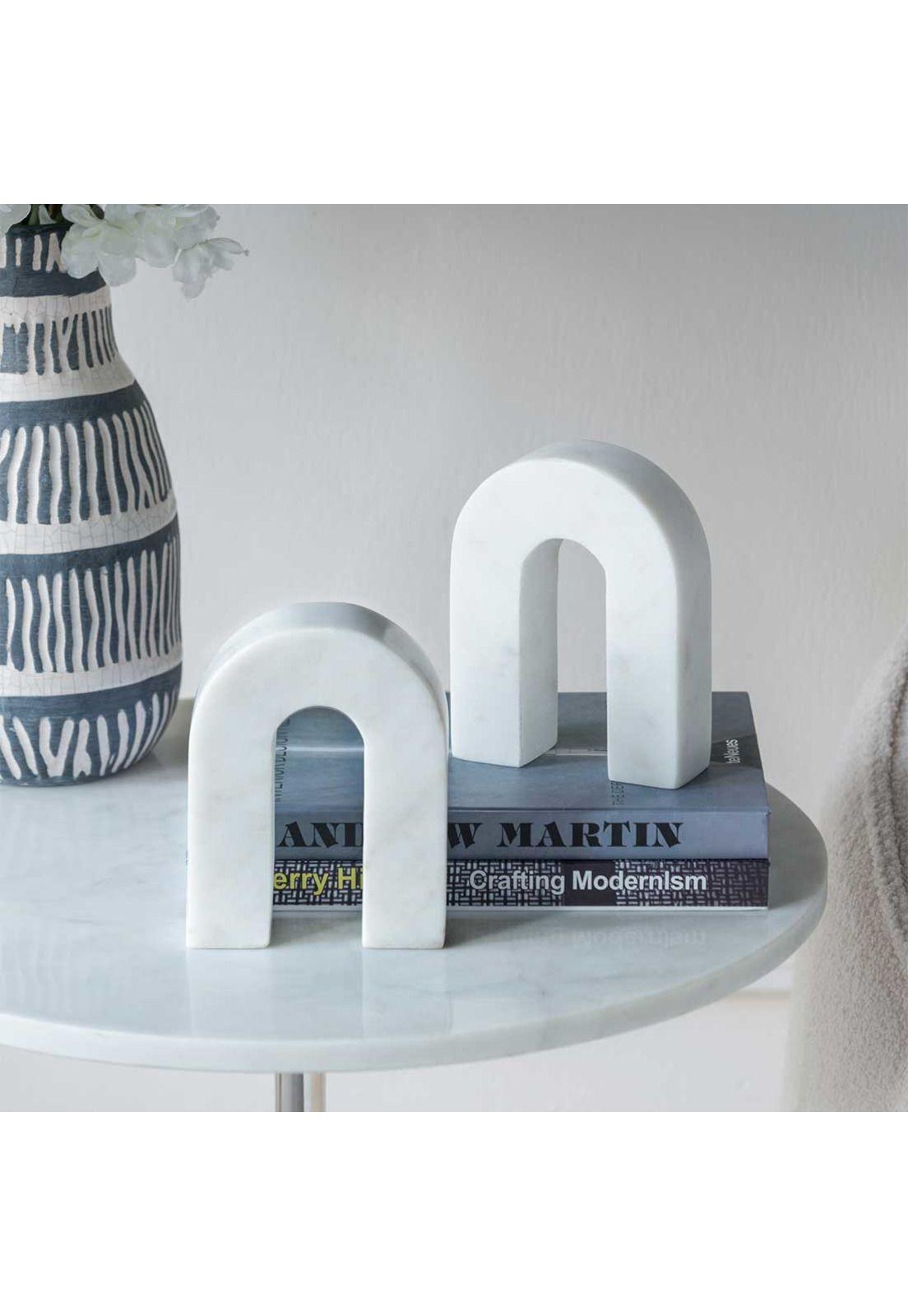 Figura decorativa arco de mármol 2 piezas-1