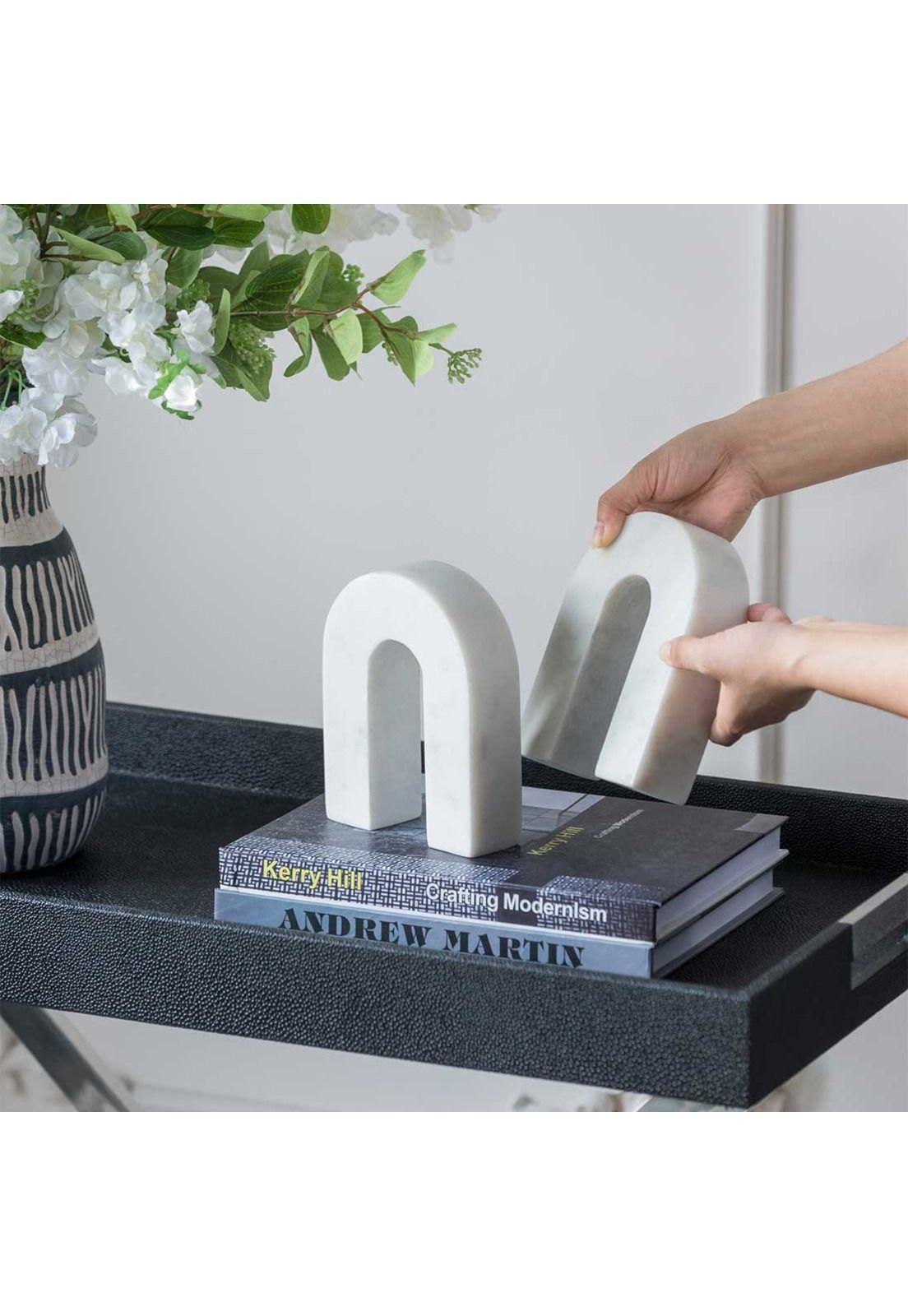 Figura decorativa arco de mármol 2 piezas-2