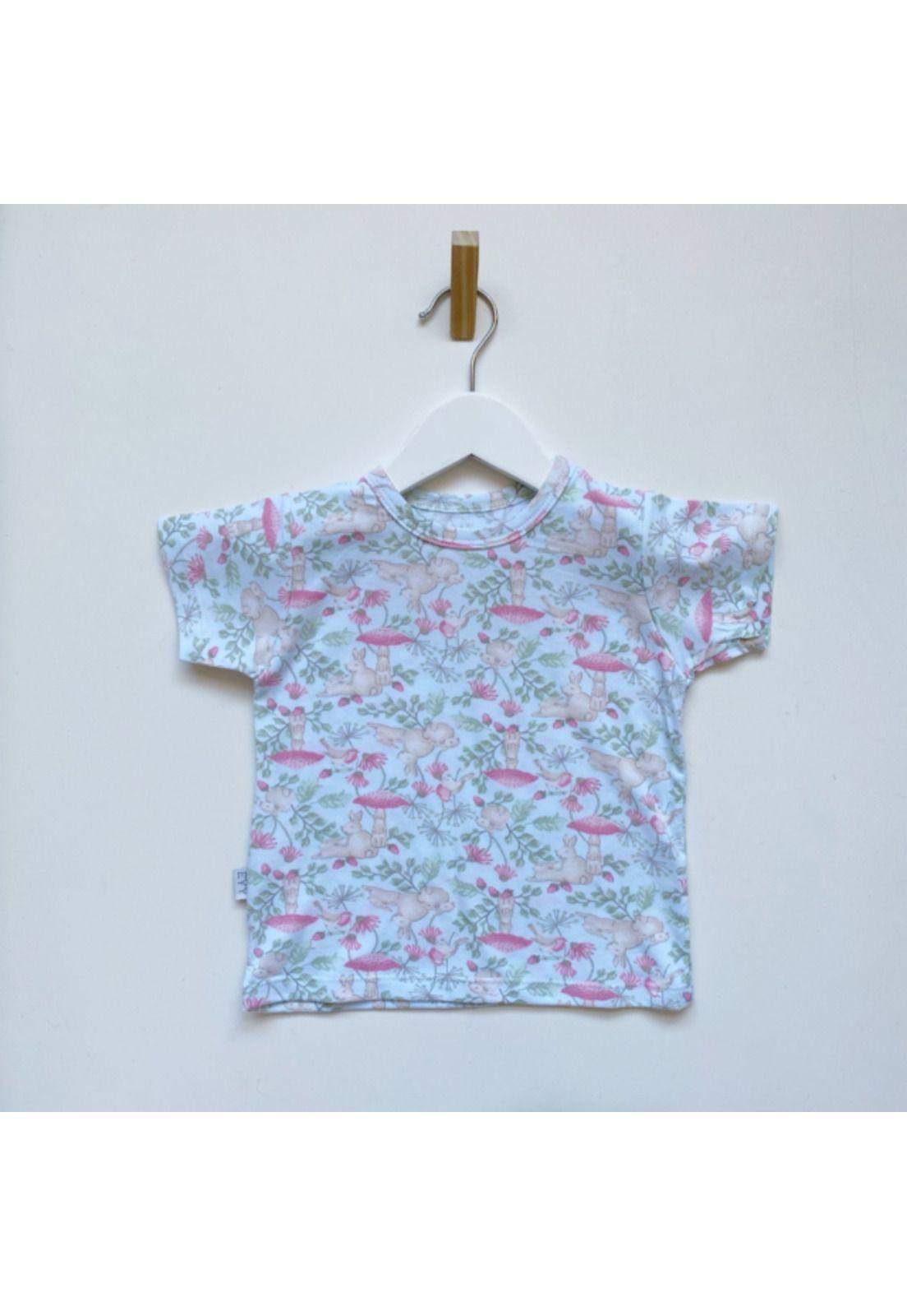 Pijama Eyy Conejo Celeste 2 piezas remera y short de niña -2