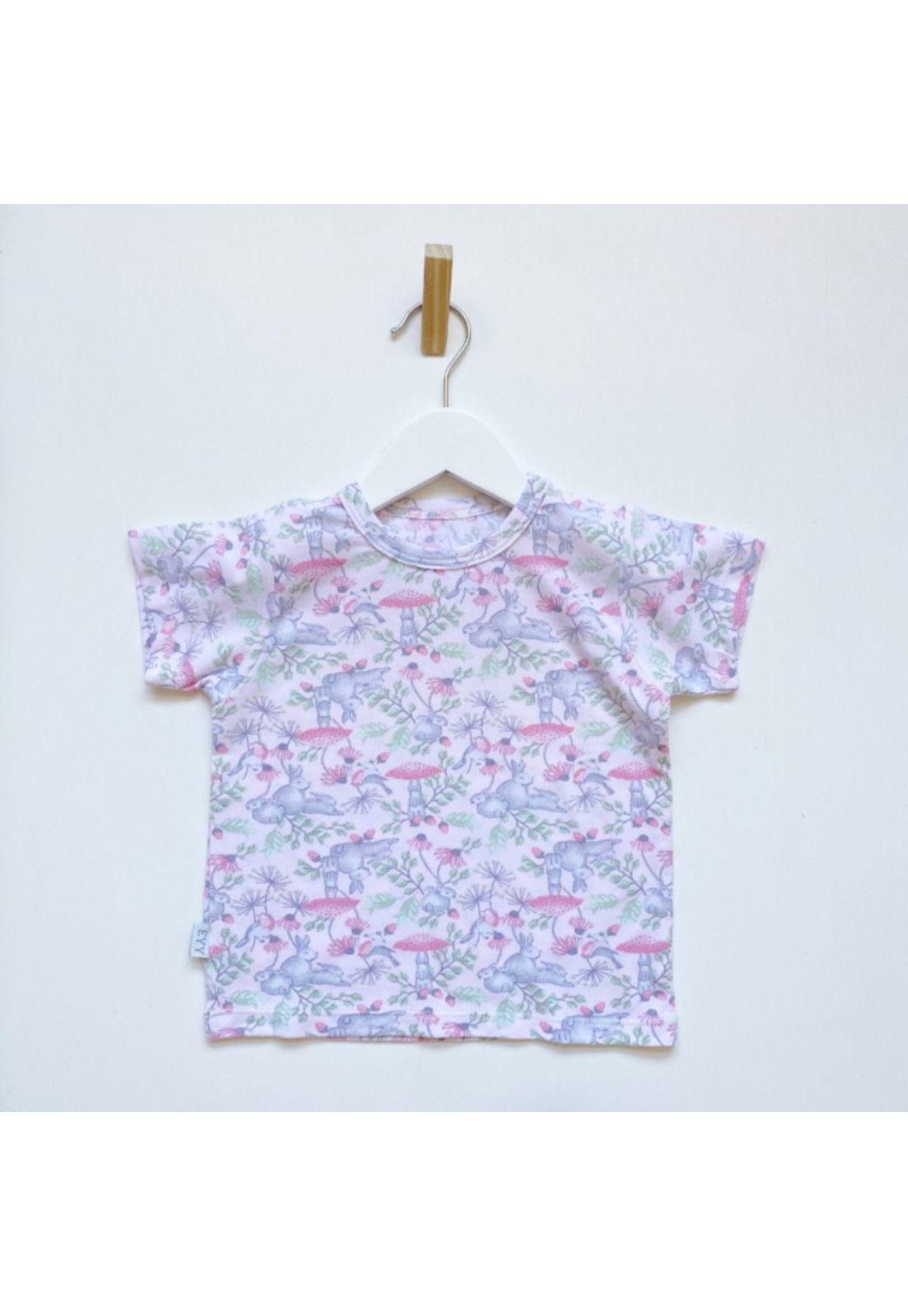 Pijama Eyy 2 piezas remera y short de niña modelo conejo rosa-2