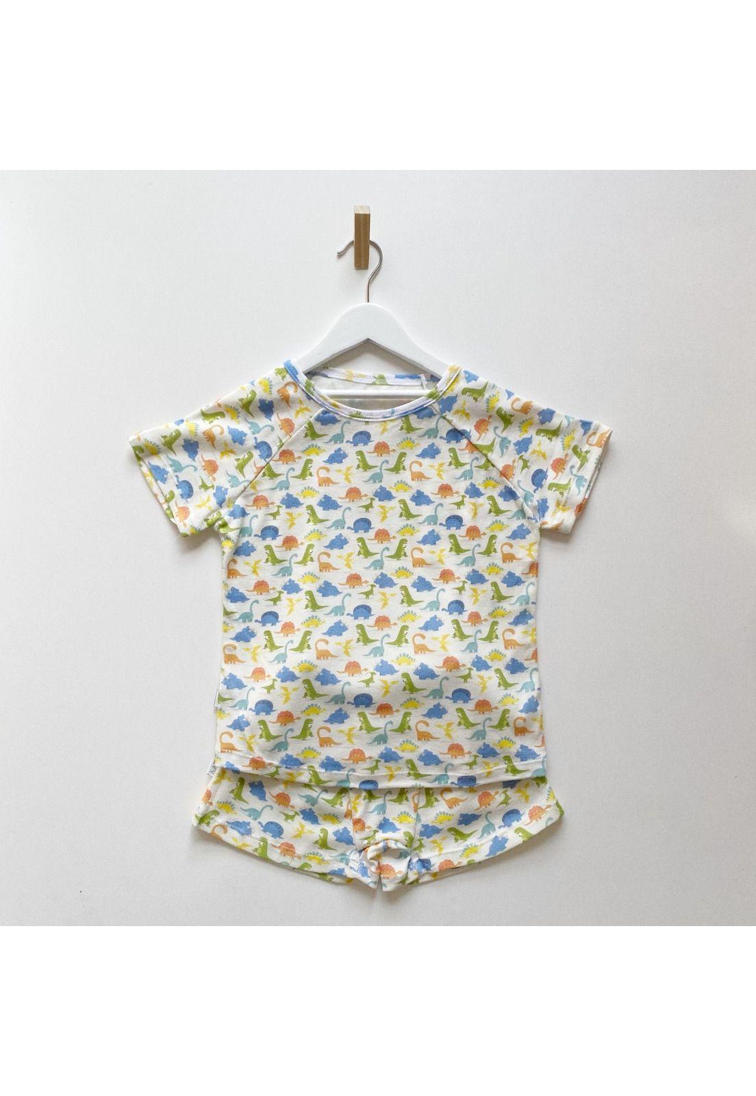 Pijama Eyy Dinosaurios de niño 2 piezas short y remera-0