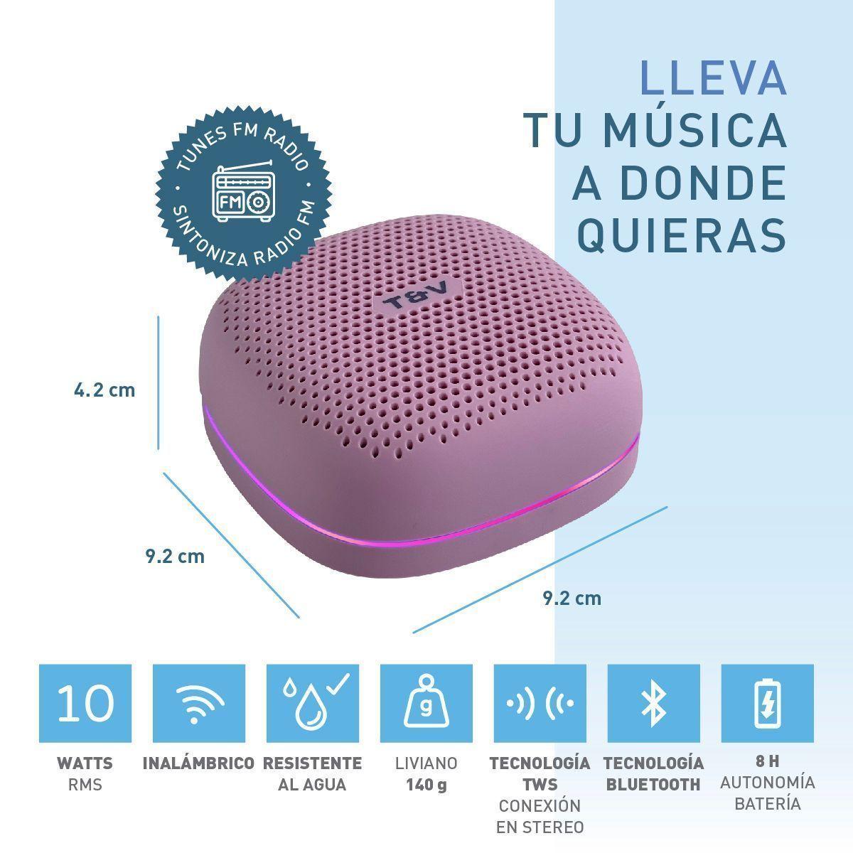 Parlante Duett Bluetooth Tws Portatil Bateria Radio FM Waterproof-2