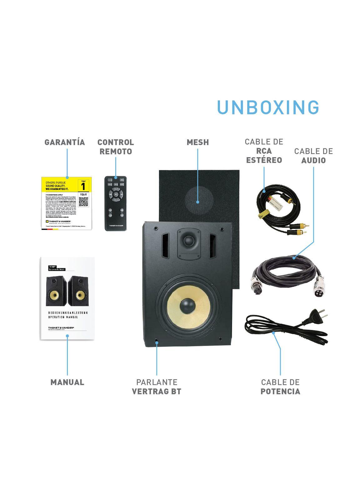 Parlantes Titan BT Madera Bluetooth Titan Monitor De Estudio High End-3