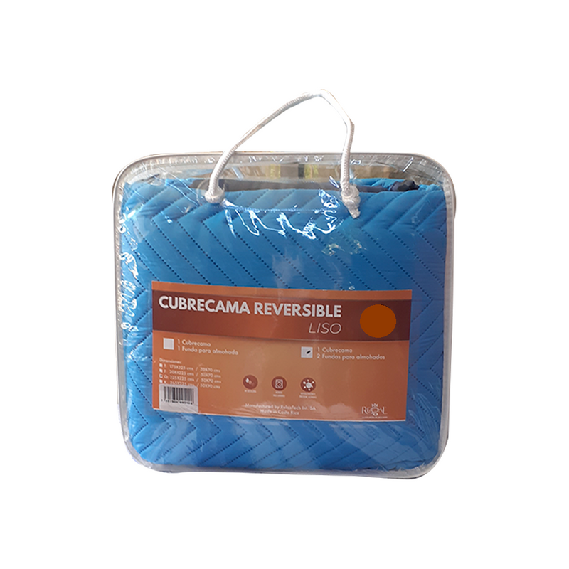 QUILT REVERSIBLE AZUL /CELESTE FULL 140X190-0