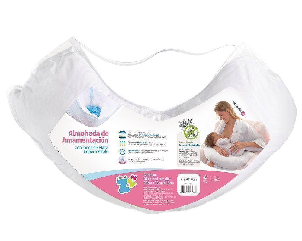 Almohada para Lactancia Antivirus Antibacterial + Almohada Baby Nasa Nenem Rosa-0
