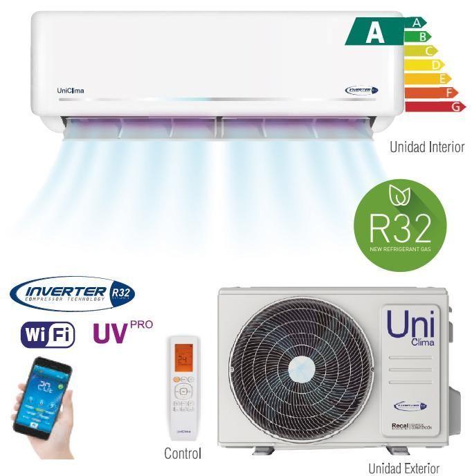 AIRE ACONDICIONADO 24.000BTU INVERTER  CON WIFI, UNICLIMA R32 (ECOLOGICO)-2