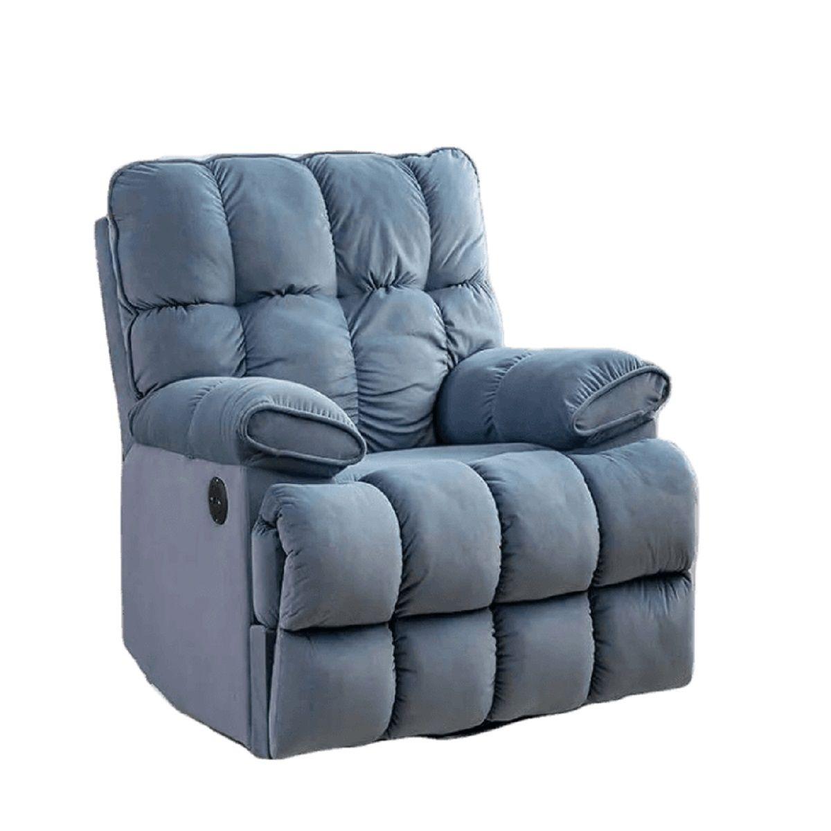 Berger Reclinable Moderno Masaje 8 Puntos Andy Azul 81RM-0