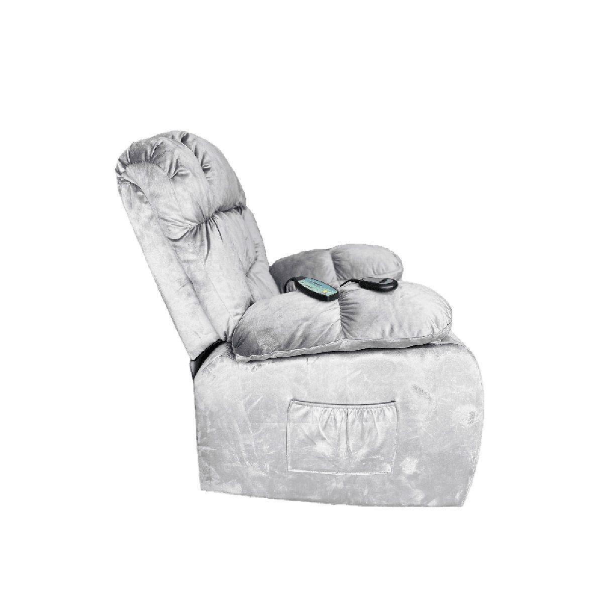 Berger Reclinable Eléctrico Lift + Masaje All Body Gris Paradise 8413LH-6