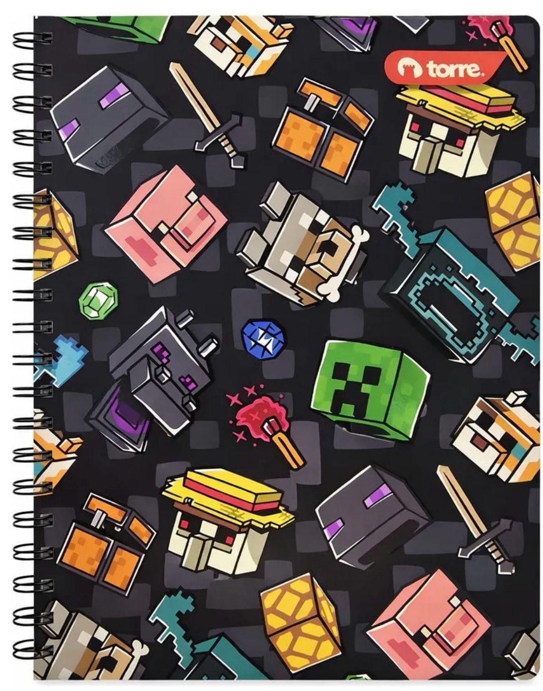 pack 5 cuadernos Minecraft 100 hojas universitario-7