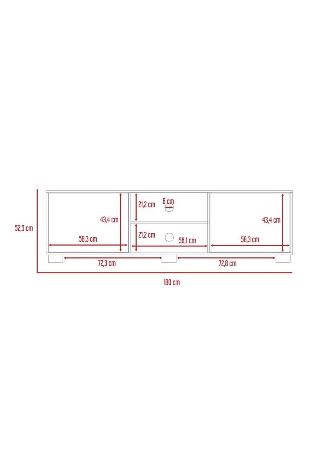 RACK CLASSIC COLOR TV80 Z-180 - CARAMELO / WENGUE-3