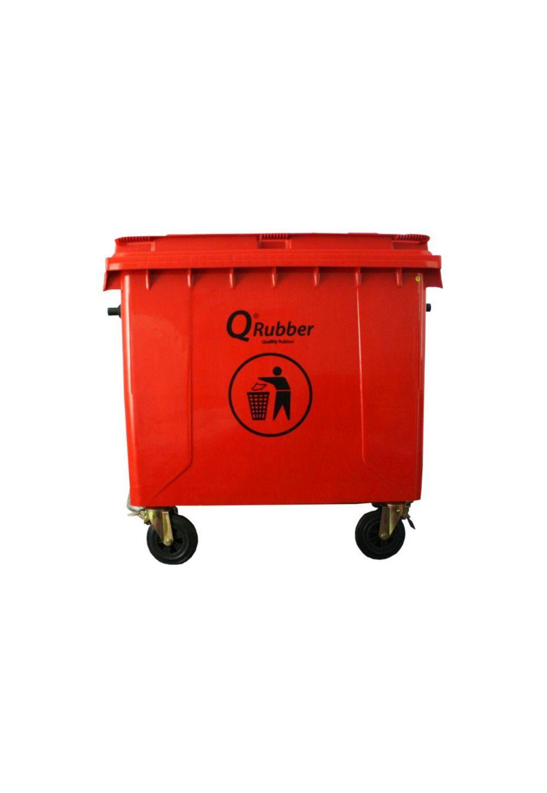 CONTENEDOR BASURA 660 LTS. ROJO QRUBBER-0