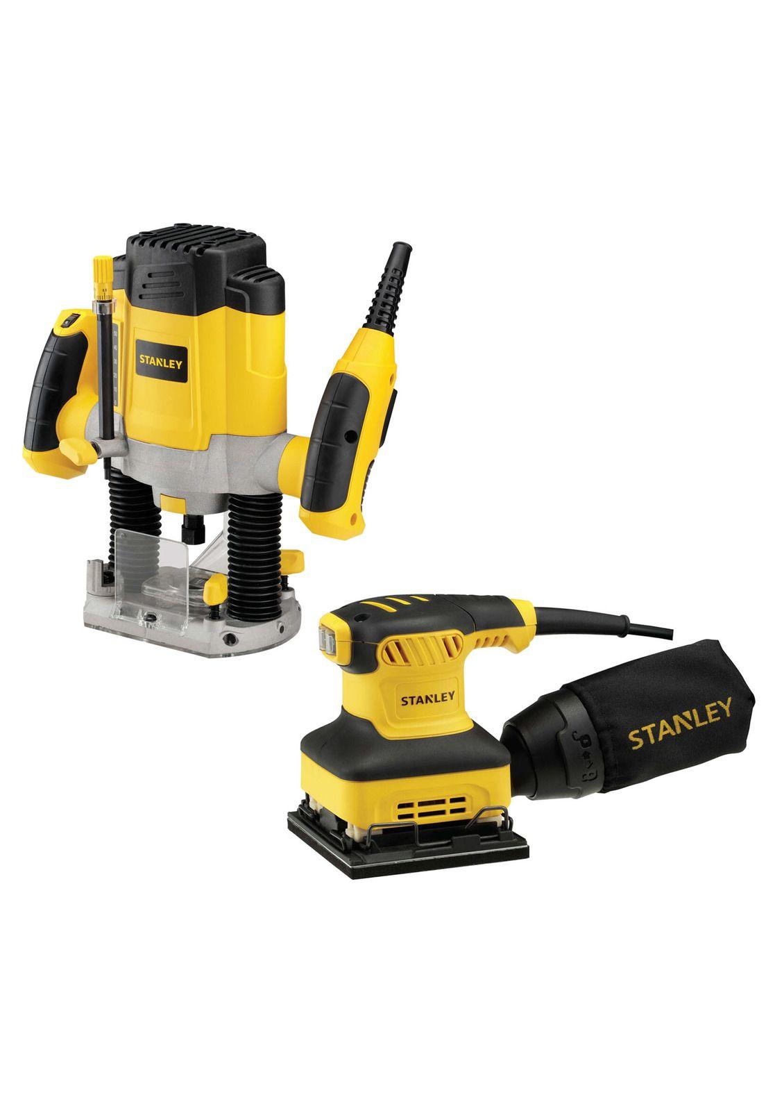 Fresadora 1200w + Lijadora Orbital 240w Stanley Srr1200-ss24-0