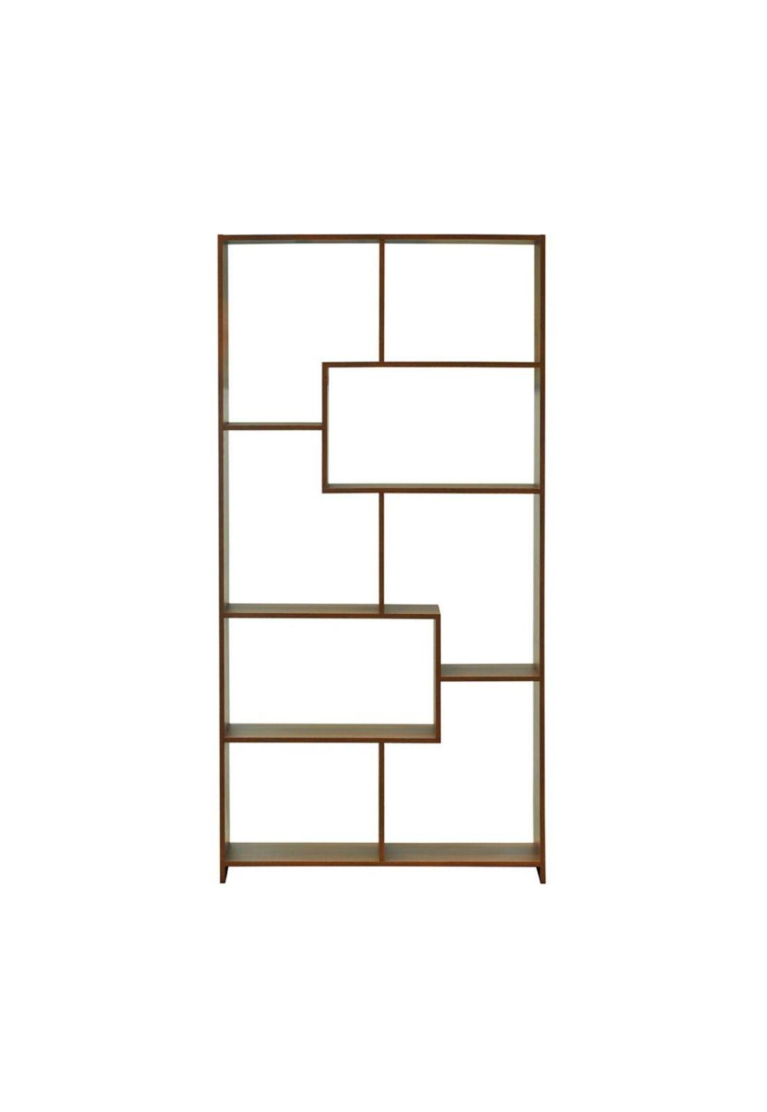 Mueble Librero Puzzle Nogal Lib66M Mobikit-1