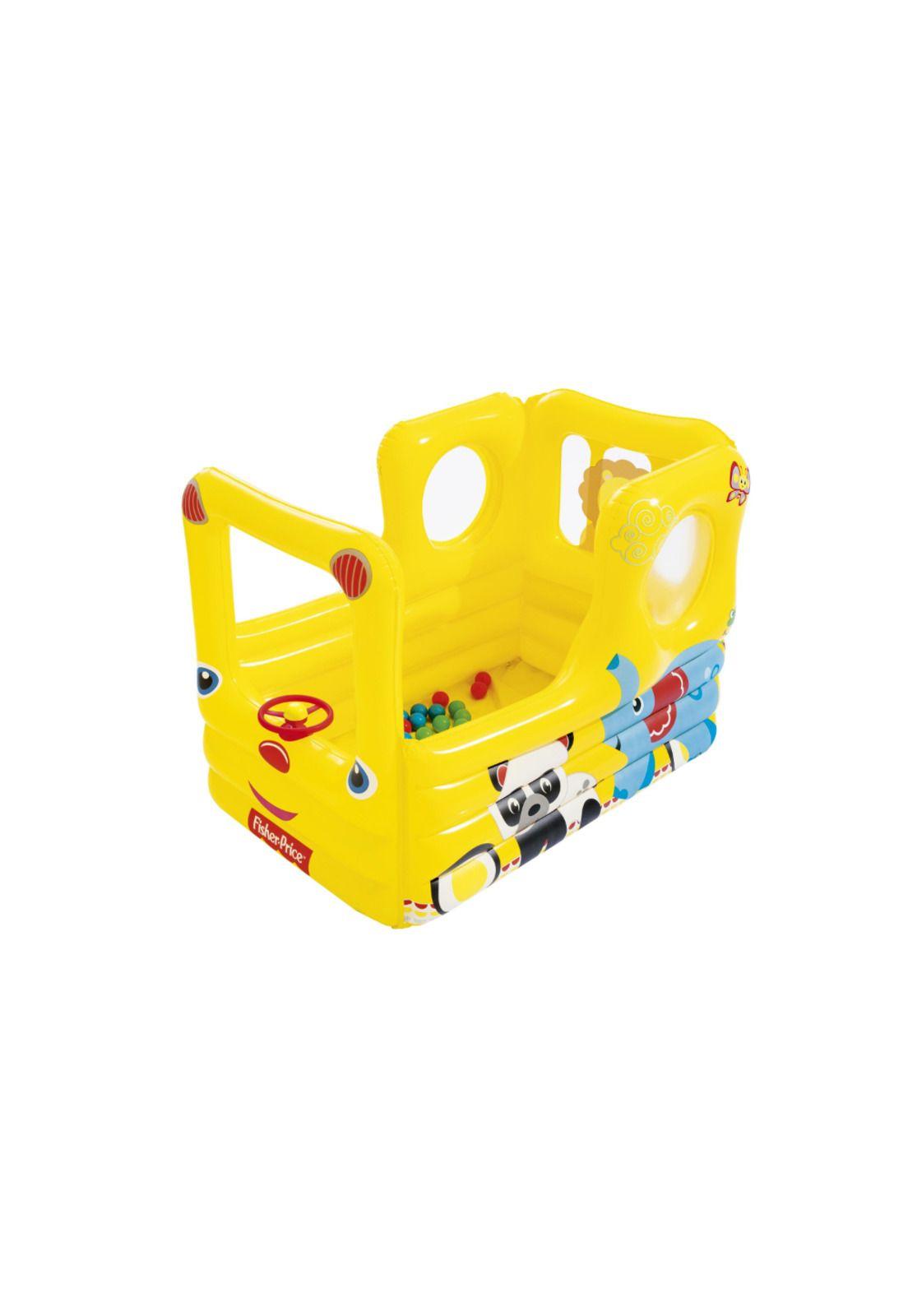 PISCINA DE PELOTAS INFLABLE FISHER PRICE BUS ESCOLAR-1