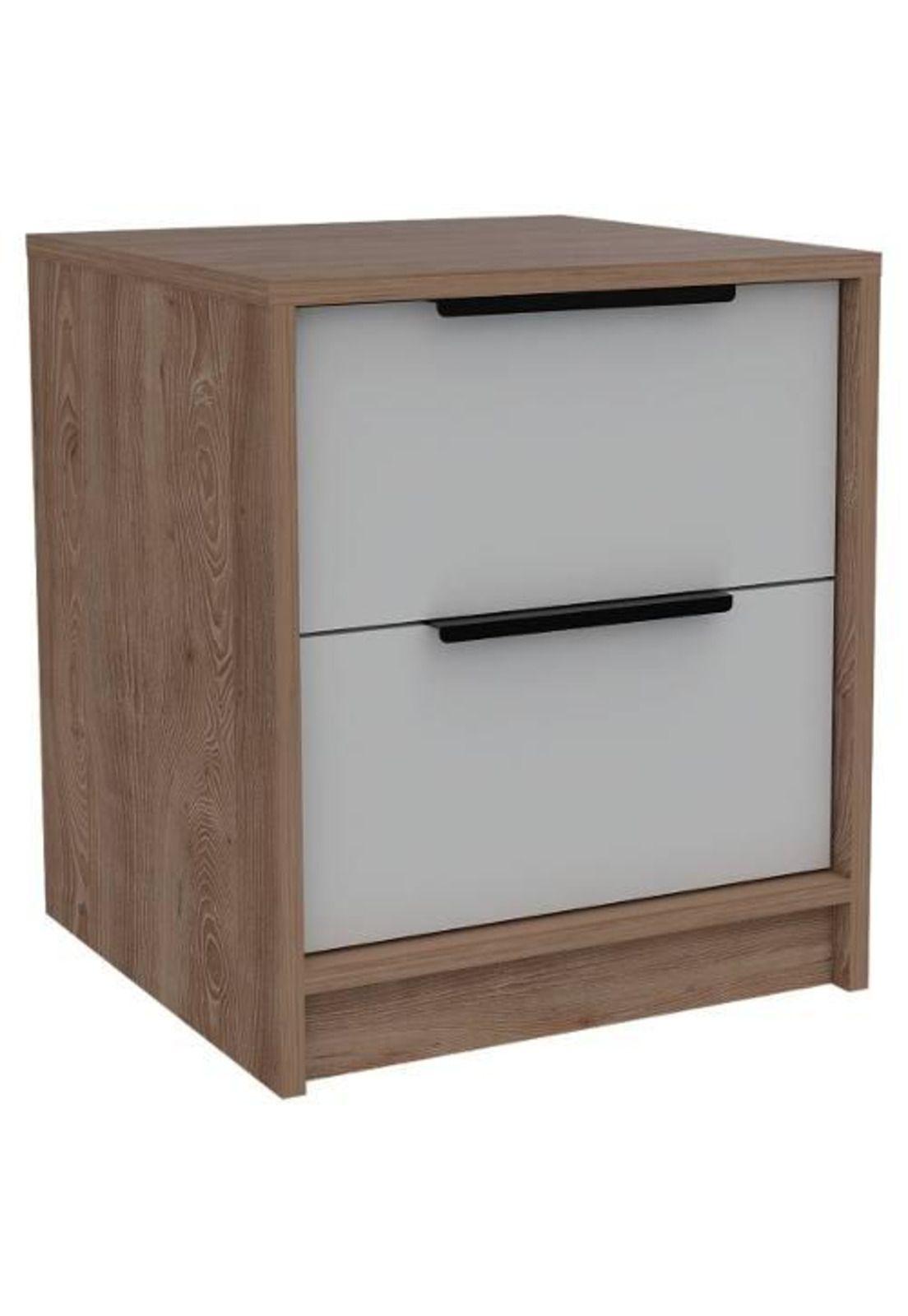 VELADOR KAIA / 2 CAJONES - MIEL / BLANCO-0