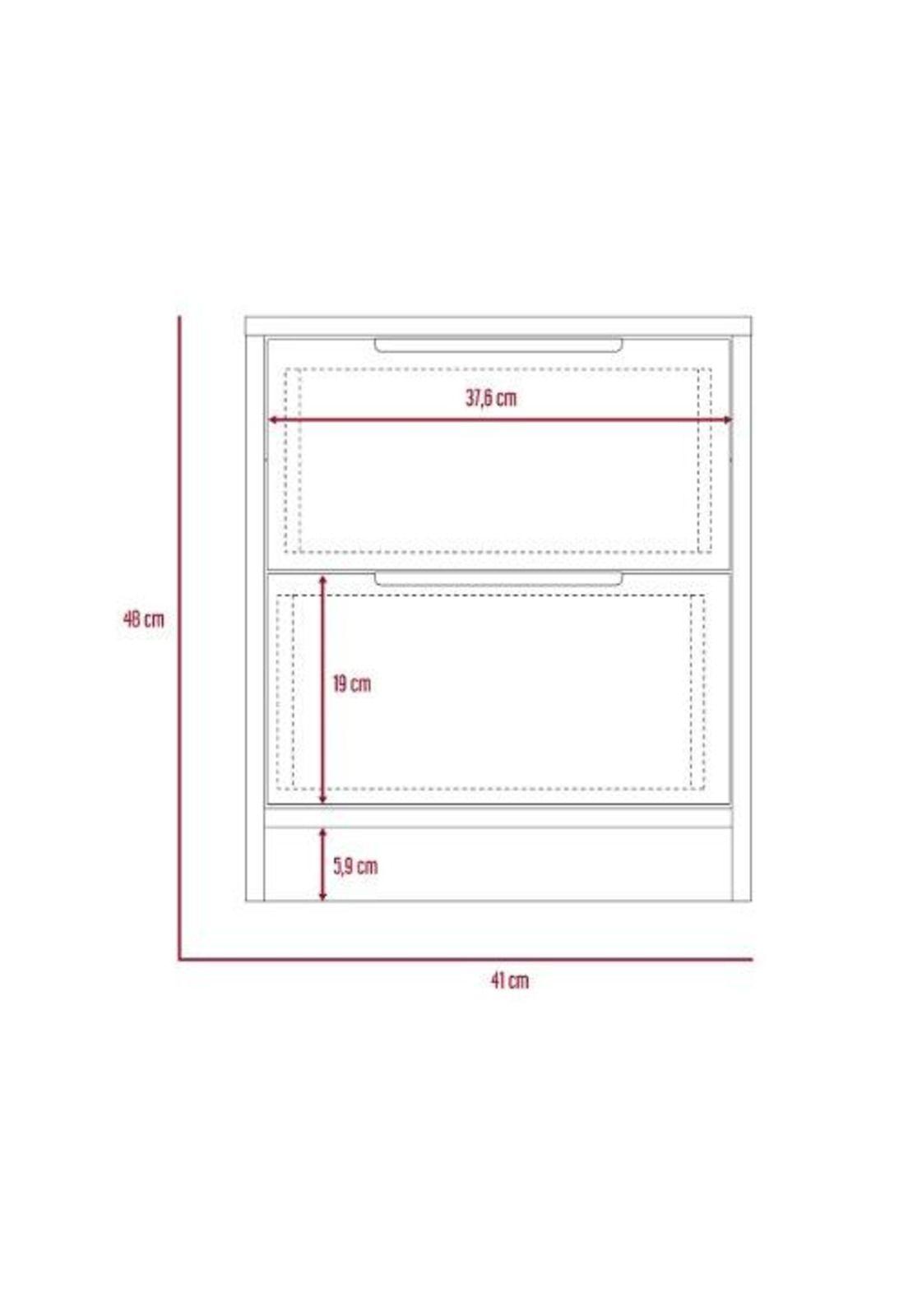 VELADOR KAIA / 2 CAJONES - MIEL / BLANCO-2