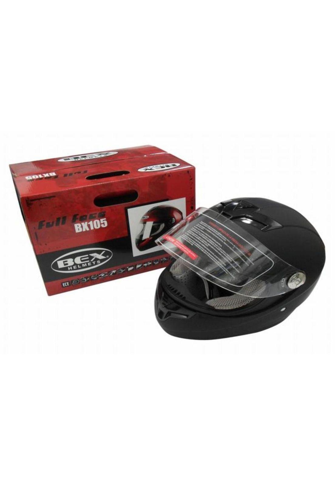 Casco Modelo Full Face Bx105-M-FB Color Flat Black - BX105-M-FB - Bex-2