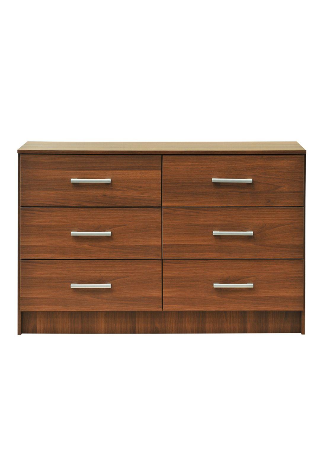 Mueble Cómoda 6 Cajones Ng Caj33M Nogal Mobikit-0