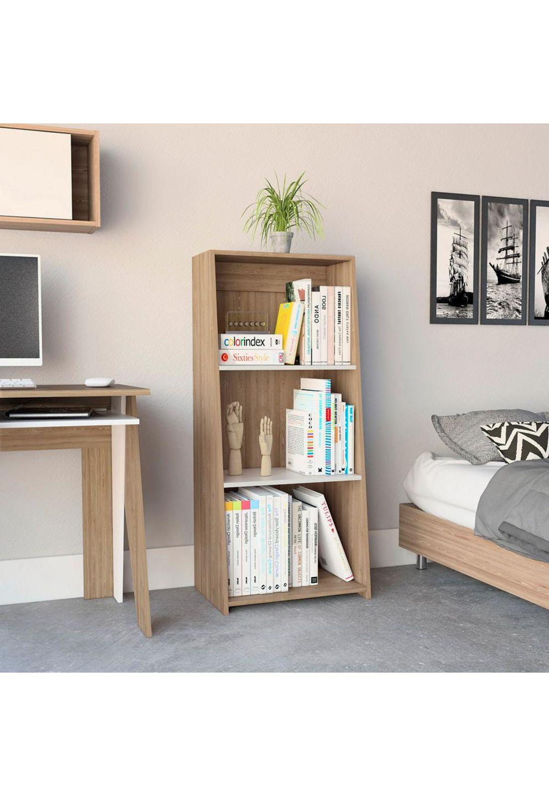 BIBLIOTECA NOTE 1,20 - BLANCO HG / MIEL-1