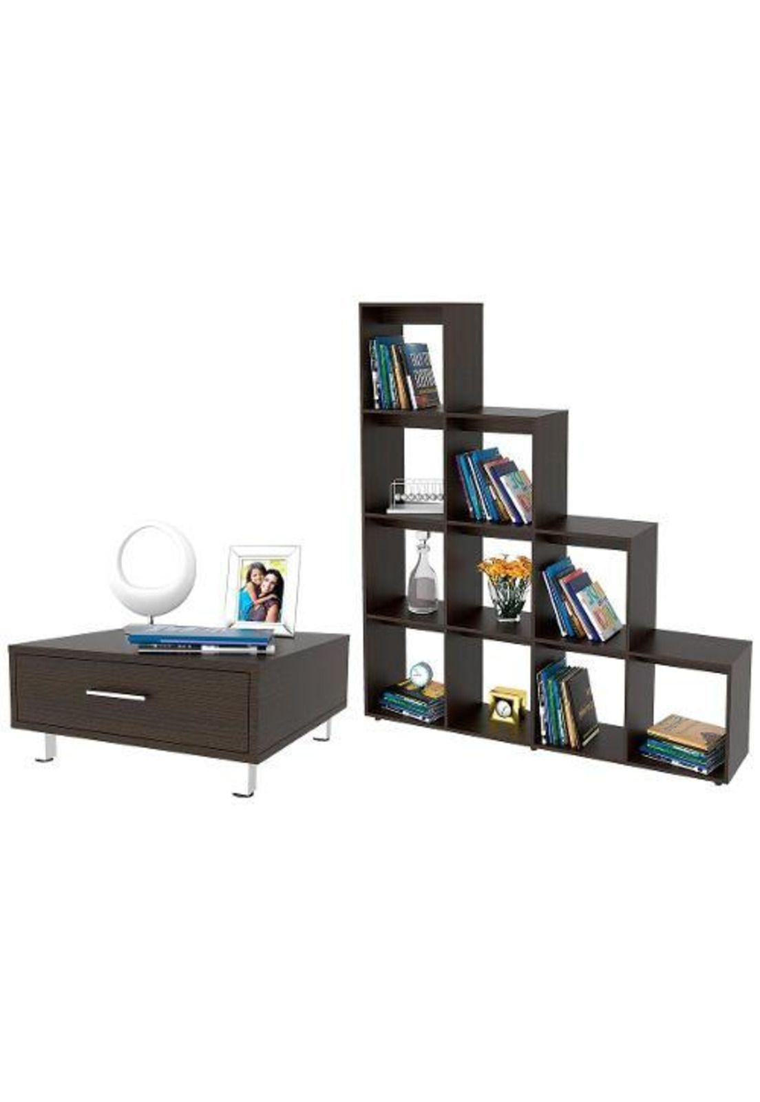 Set Biblioteca Escalera + Mesa C3-bei/w.-0