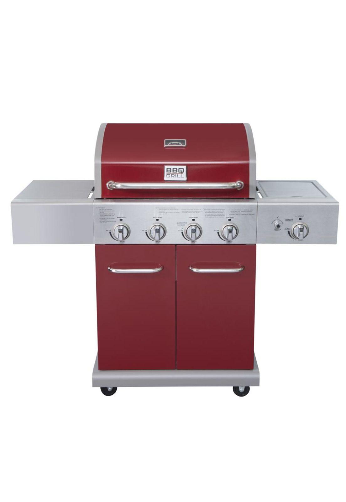 Parrilla Gas Texas Roja 4Q + Ql Infrarrojo Bbq401Gcir Bbq Grill-0