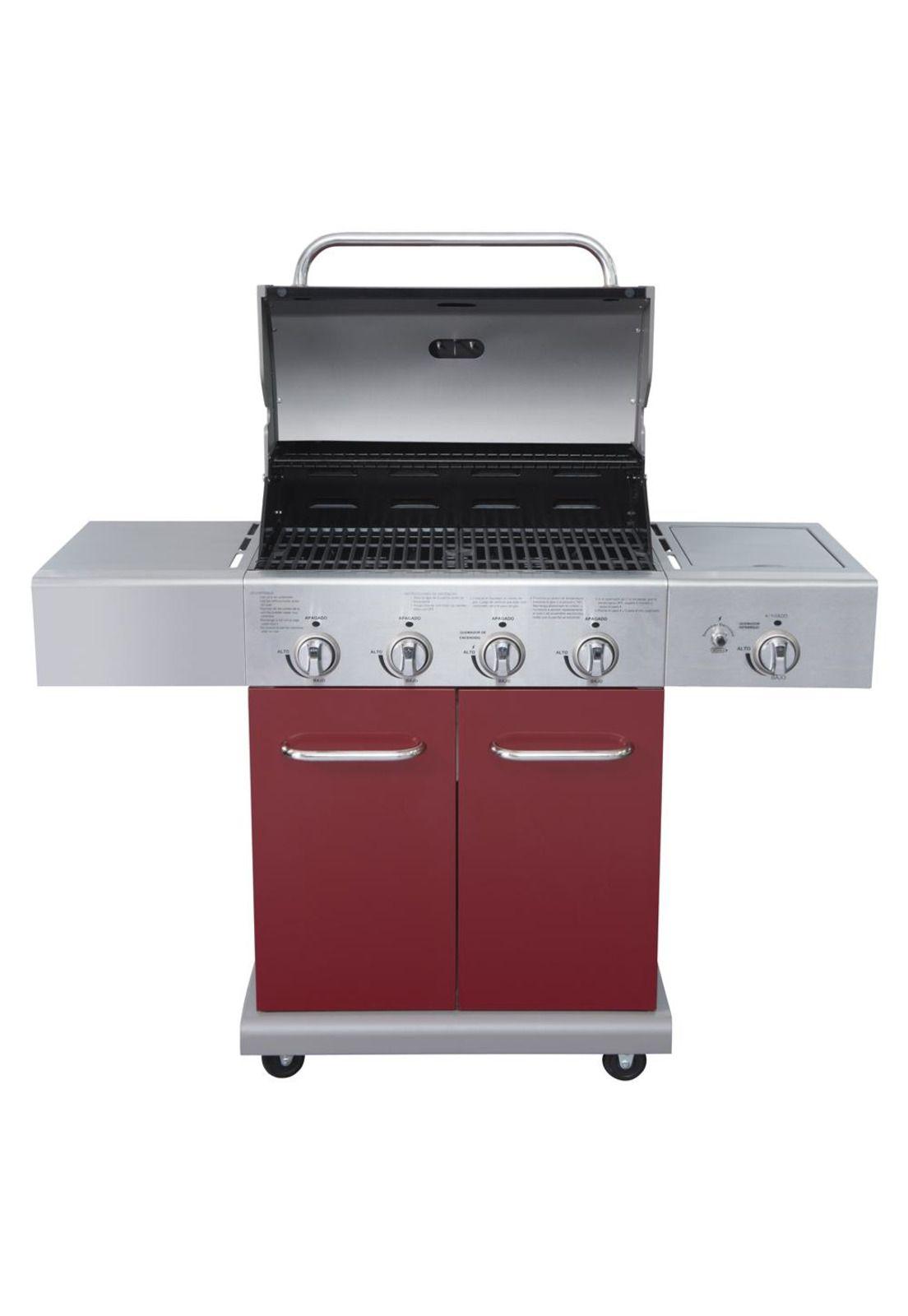 Parrilla Gas Texas Roja 4Q + Ql Infrarrojo Bbq401Gcir Bbq Grill-1