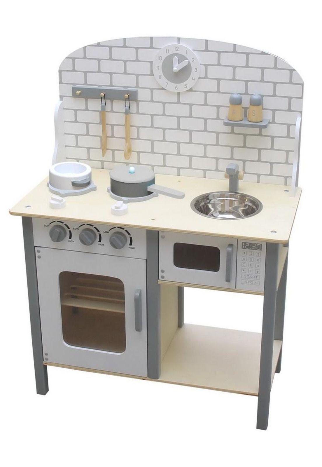 COCINA DE MADERA GAMEPOWER GRIS CON ACCESORIOS-0