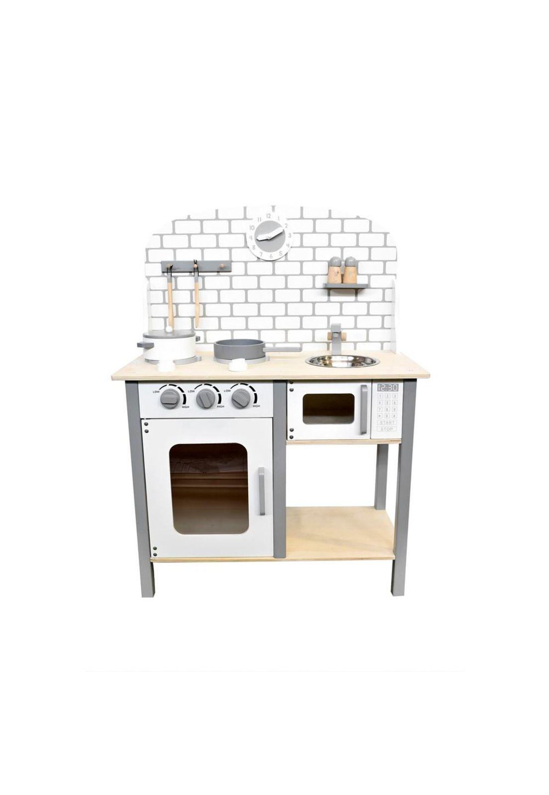 COCINA DE MADERA GAMEPOWER GRIS CON ACCESORIOS-1