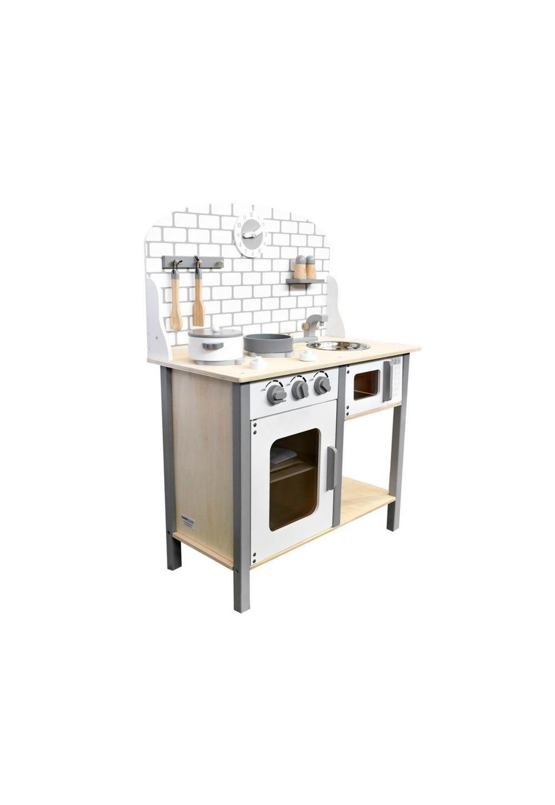 COCINA DE MADERA GAMEPOWER GRIS CON ACCESORIOS-2