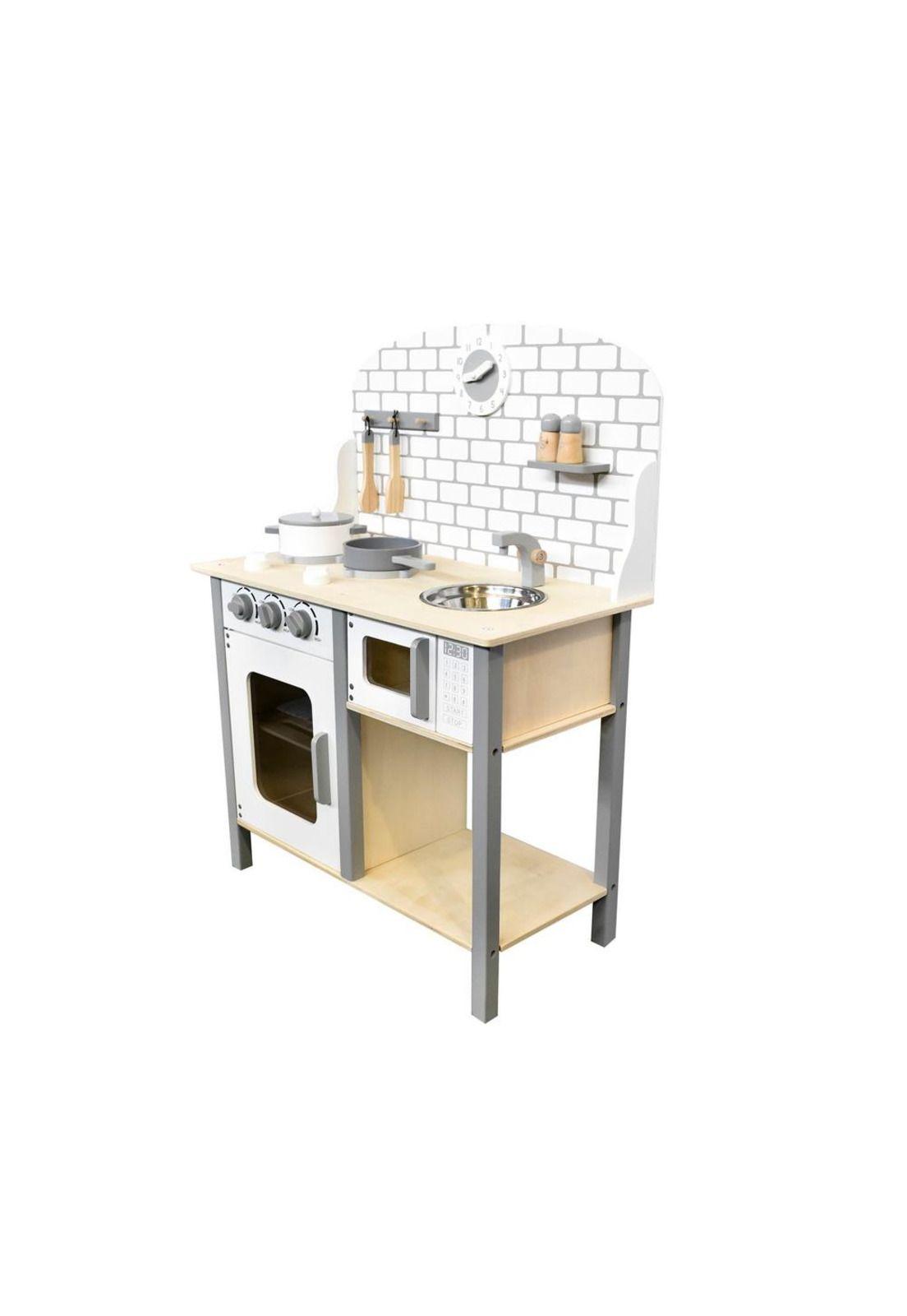 COCINA DE MADERA GAMEPOWER GRIS CON ACCESORIOS-3