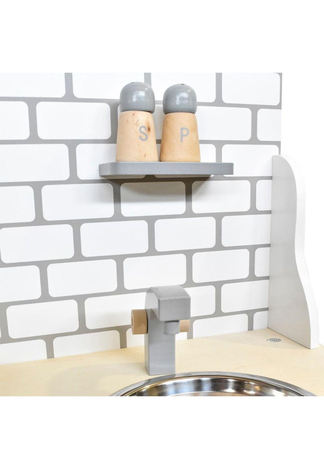 COCINA DE MADERA GAMEPOWER GRIS CON ACCESORIOS-4