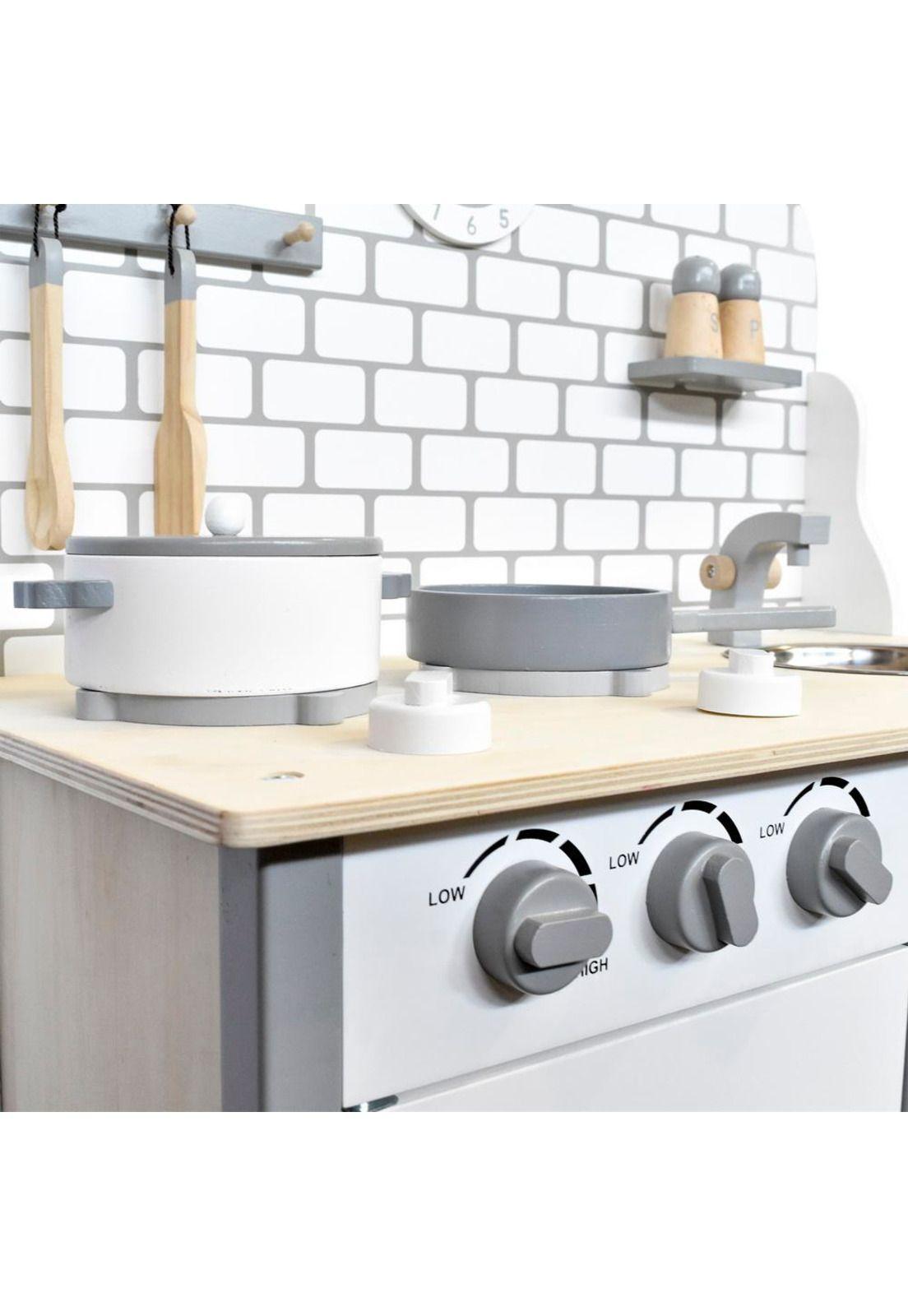 COCINA DE MADERA GAMEPOWER GRIS CON ACCESORIOS-5