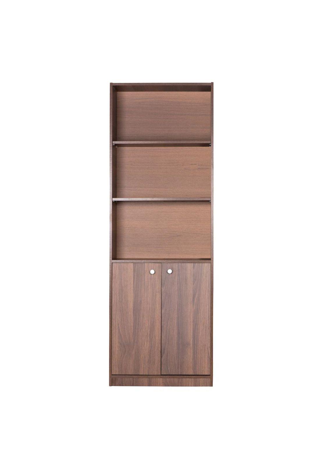 Mueble Librero 6 Niveles Con Puertas Ng Nogal Lib65M Mobikit-0