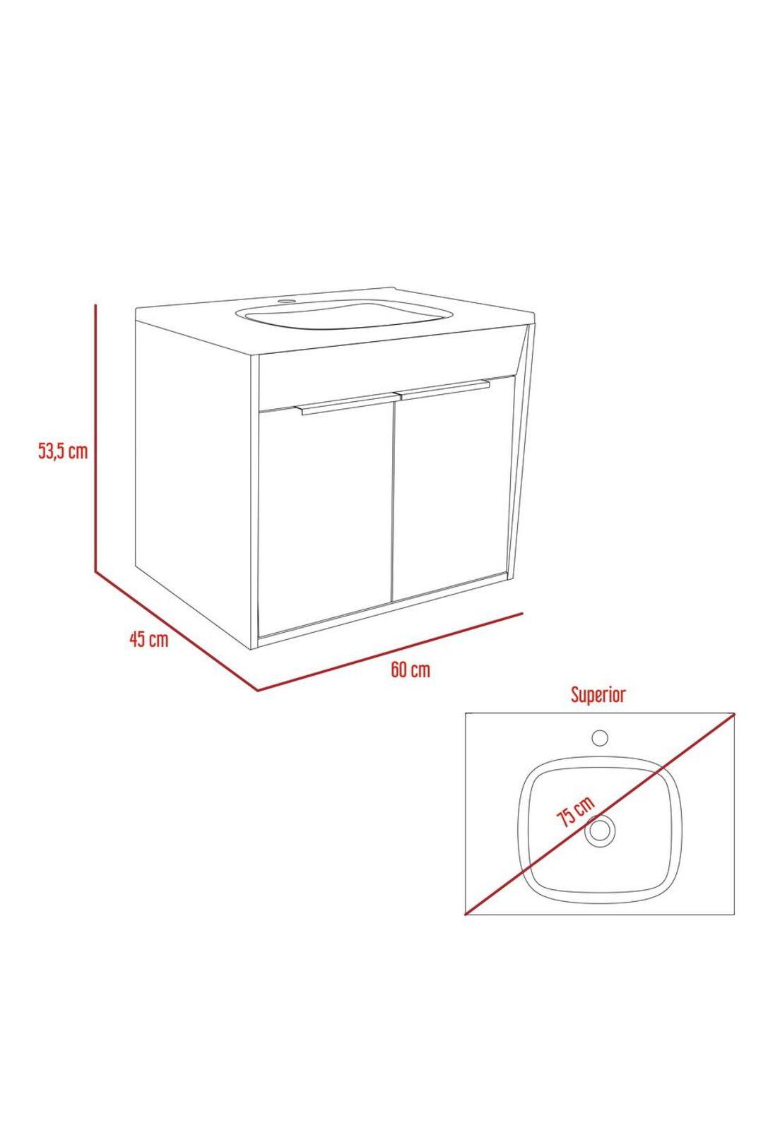 MUEBLE LAVAMANOS CARTER 60 FLOTANTE - DUNA / BLANCO-2