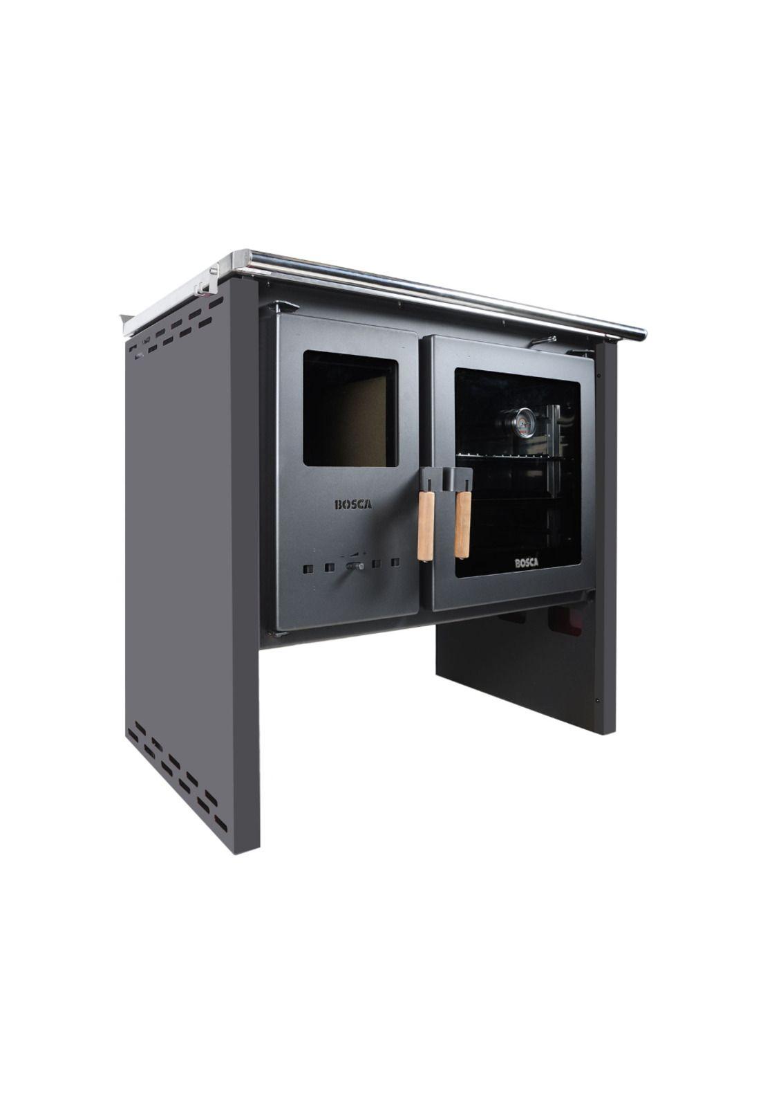 Pack Cocina a Leña Bosca Hestia 90 Charcoal + Kit Base Bosca-5