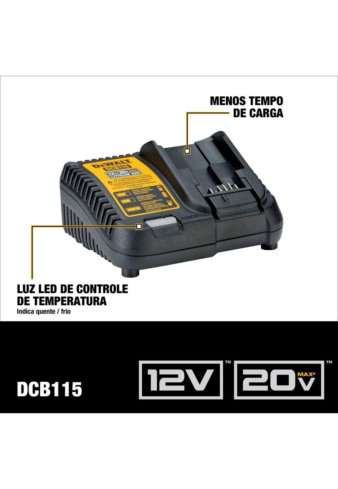 Atornillador Imp. 280w + Rotomartillo Dewalt Dck260d1p1t-b2(Negro)-5