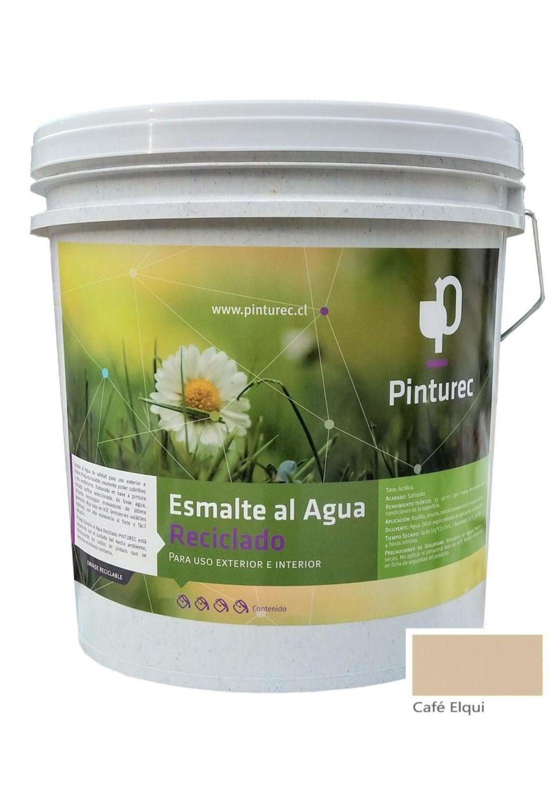 ESMALTE AL AGUA RECICLADO PINTUREC SATINADO CAFÉ ELQUI 4G-0