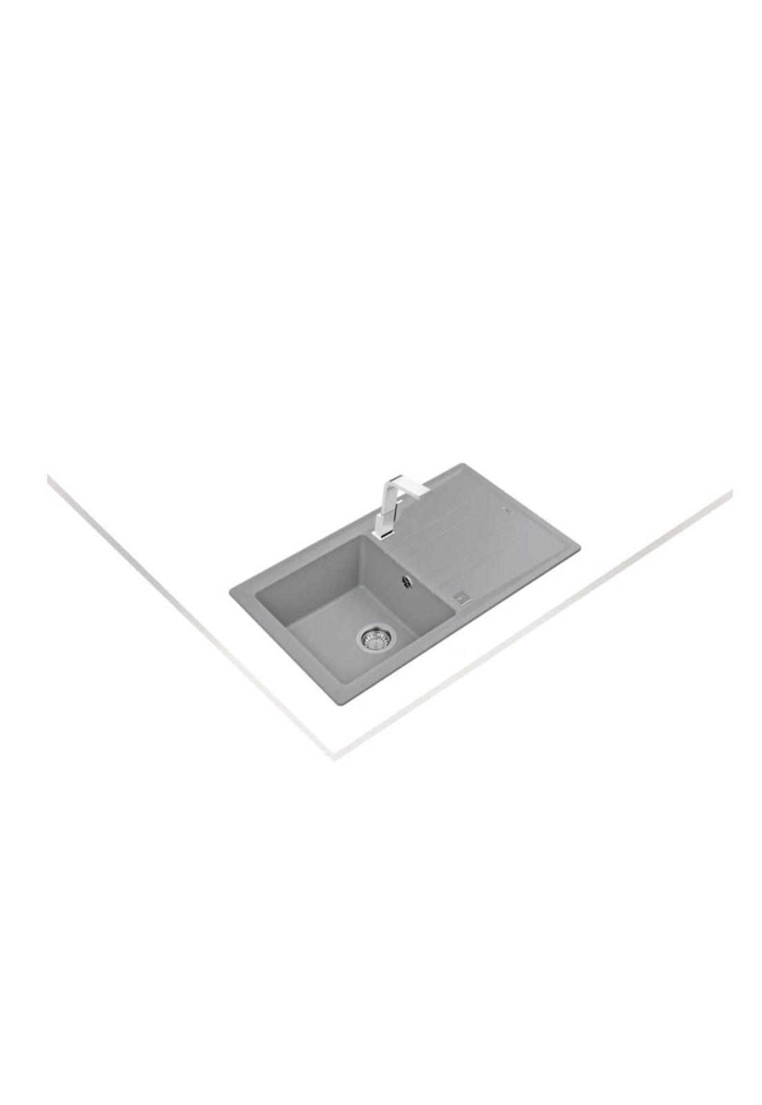 Lavaplatos De Granito  Stone 50 1C 1E Tg Metallic Gray Teka-1
