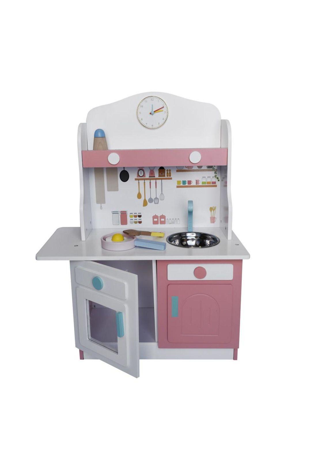JUEGO COCINA DE MADERA GAMEPOWER BLANCA CON ACCESORIOS-1