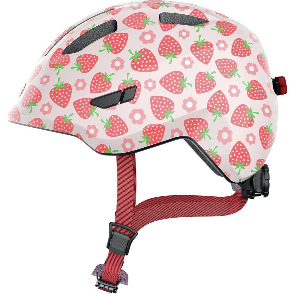Casco Frutilla Rosa Smiley 3.0 LED  Talla S  Abus-0
