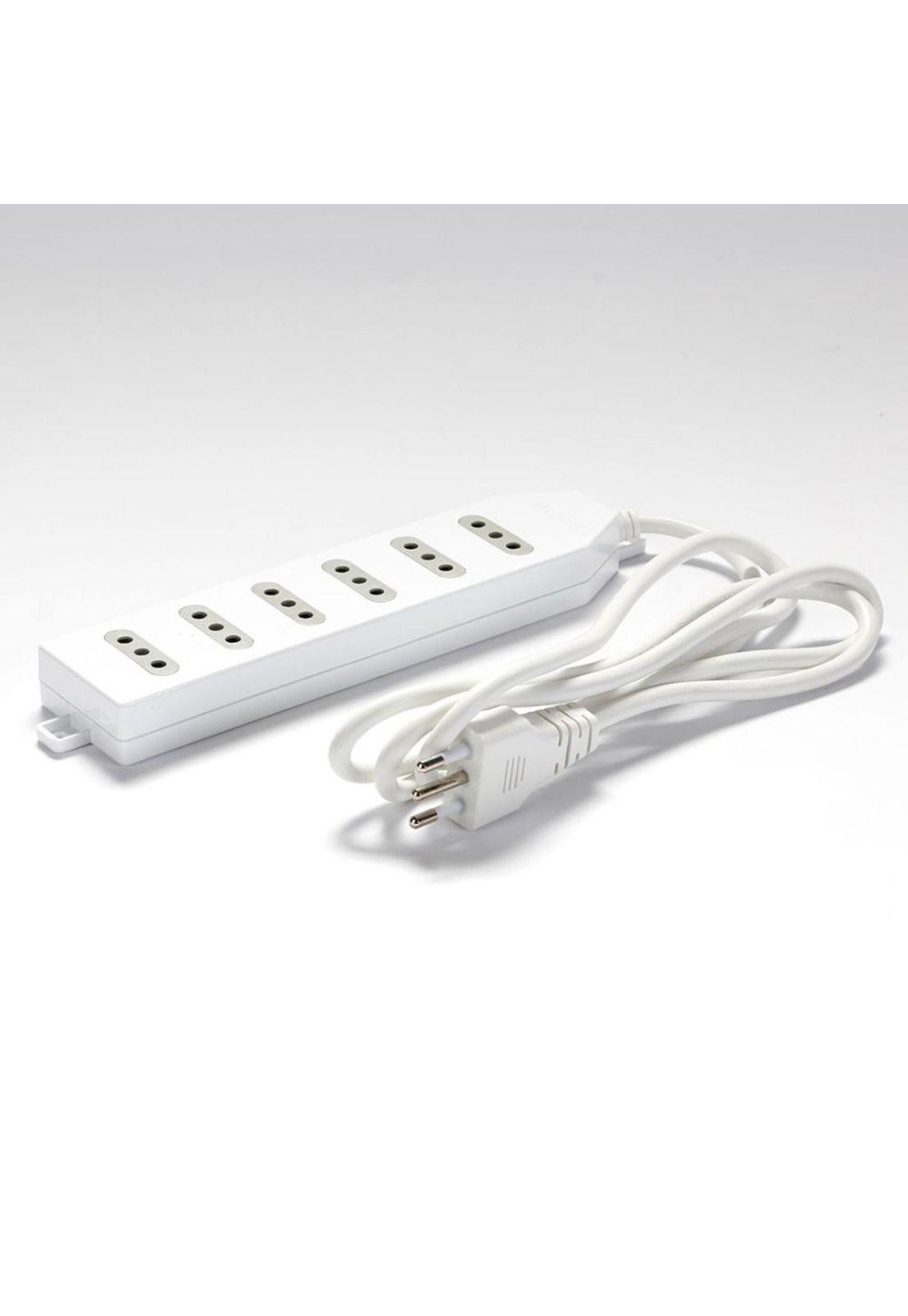 Alargador Zapatilla 6 Posiciones 1,5 Metros Blanco ME-206W1 Macrotel-0