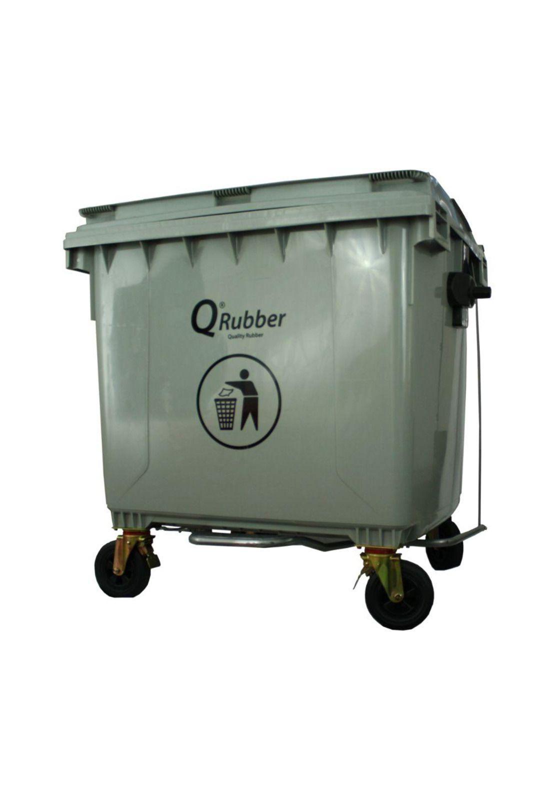 CONTENEDOR BASURA 1100 LTS. CON PEDAL GRIS QRUBBER-0