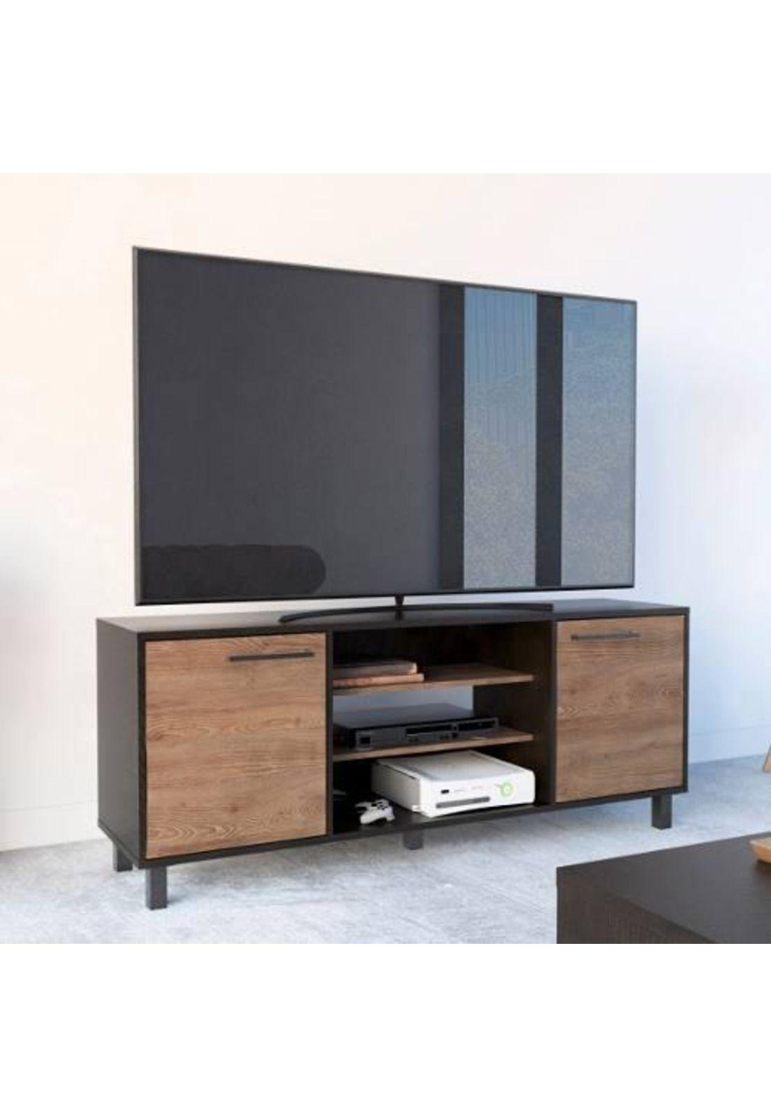 Rack Tv 65  Wengue/miel 61cm x 155cm x 39cm - Tuhome-2