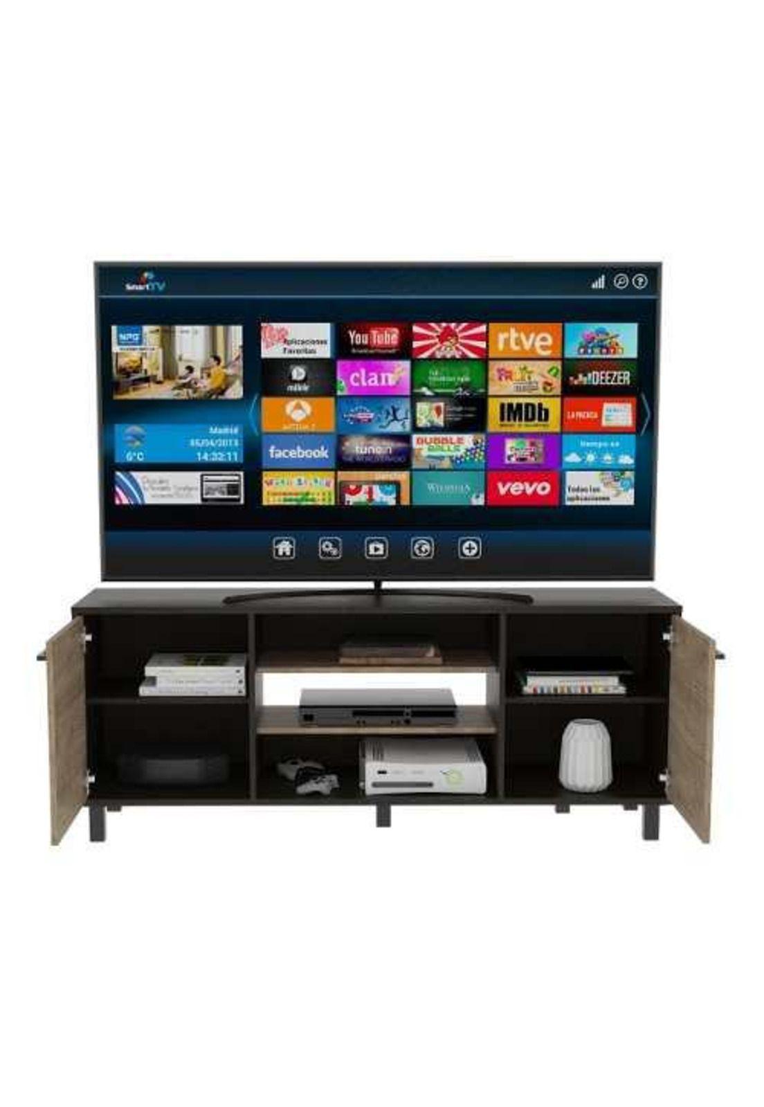 Rack Tv 65  Wengue/miel 61cm x 155cm x 39cm - Tuhome-4